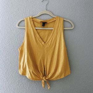 Forever 21 Yellow tie tank top!